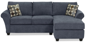 Althea 2-Piece Sectional with Right-Facing Chaise - Navy