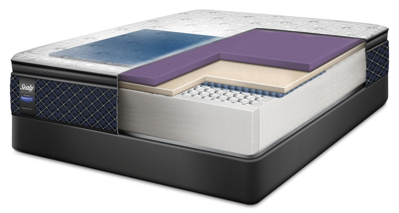 Sealy Ethos Plush Queen Mattress and Split Boxspring Set