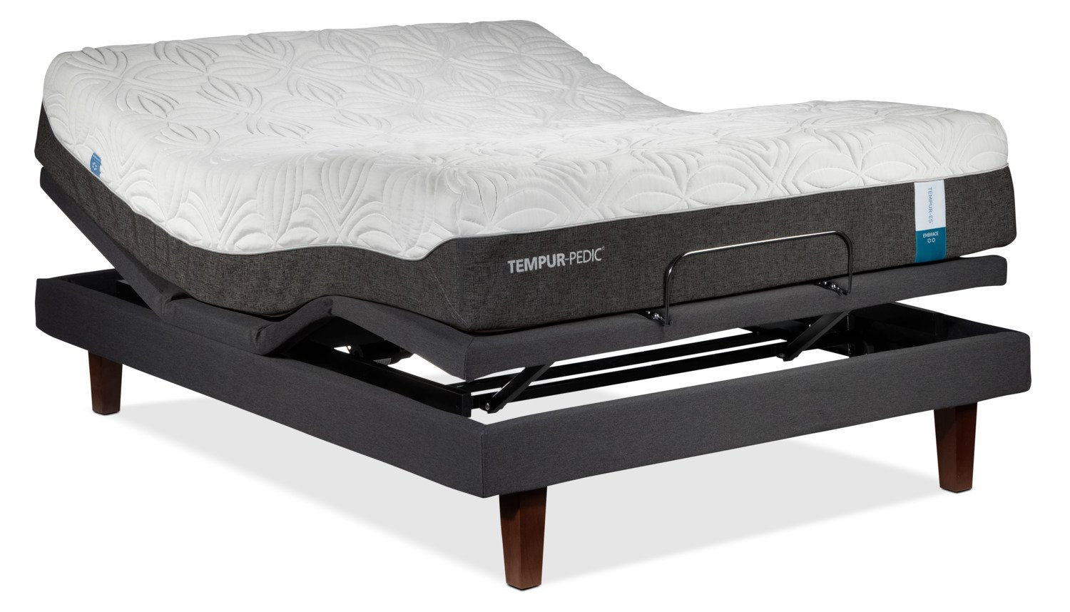 Tempur-Pedic Embrace 2.0 Plush Full Mattress and Complete Adjustable Base Set