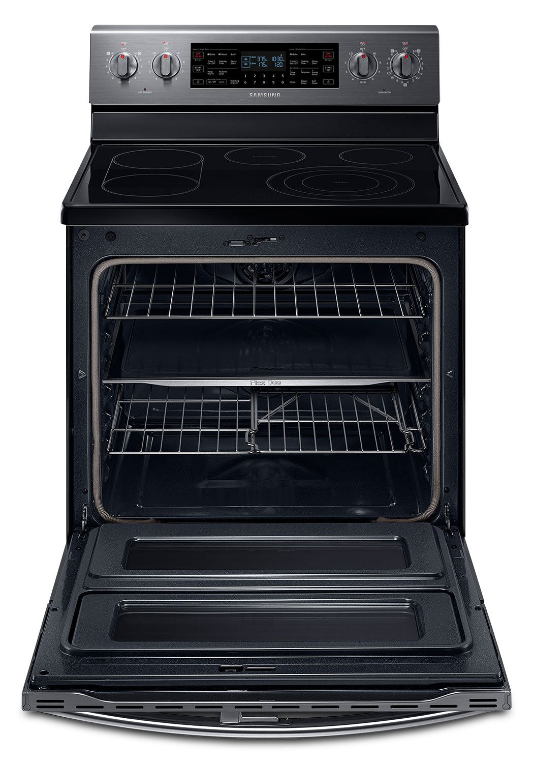 Samsung Black Stainless Steel Freestanding Electric Convection Range (5.9 Cu. Ft.) - NE59J7850WG/AC