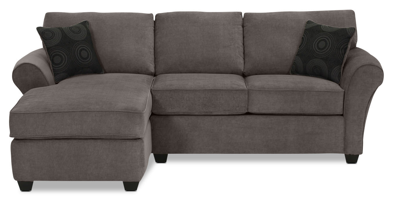 Althea 2-Piece Sectional with Left-Facing Chaise - Charcoal