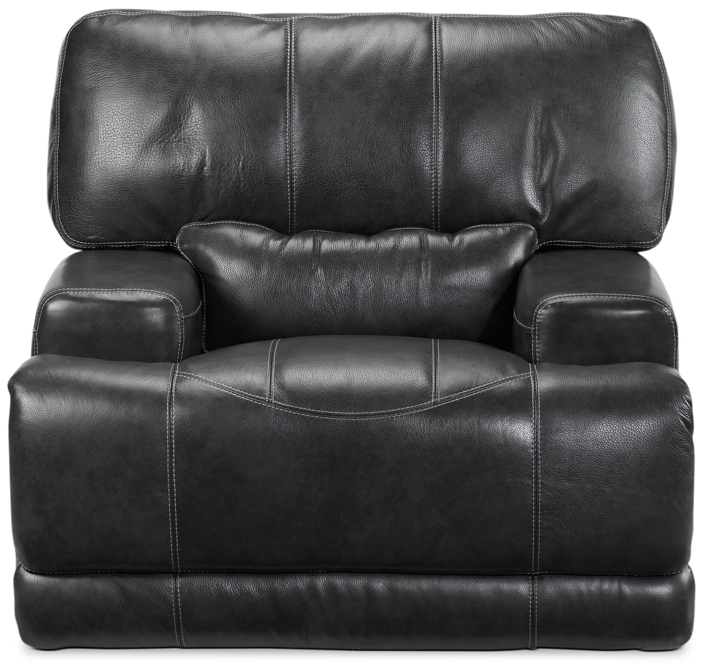 Dearborn Power Leather Recliner - Charcoal