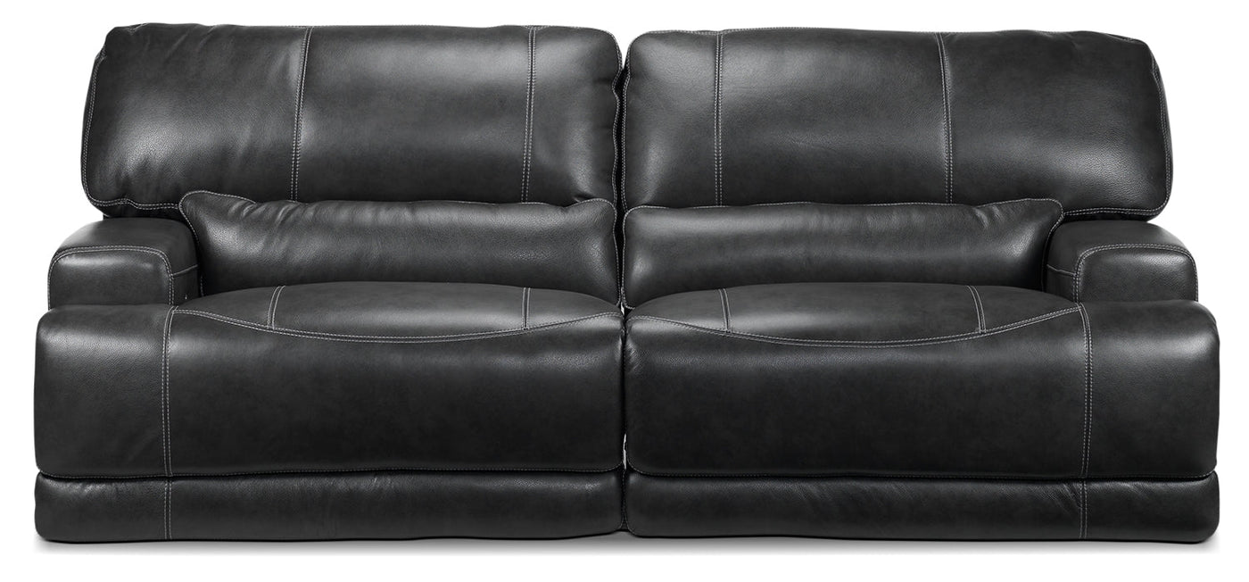 Dearborn Power Reclining Leather Sofa - Charcoal