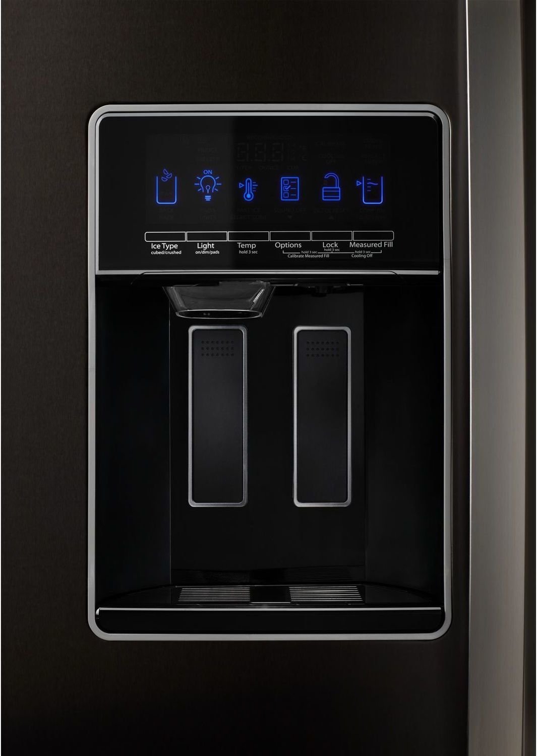 Whirlpool Black Stainless Steel Counter-Depth Side-by-Side Refrigerator (21 Cu. Ft.) - WRS571CIHV