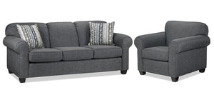 Aristotle Sofa and Chair Set - Grey