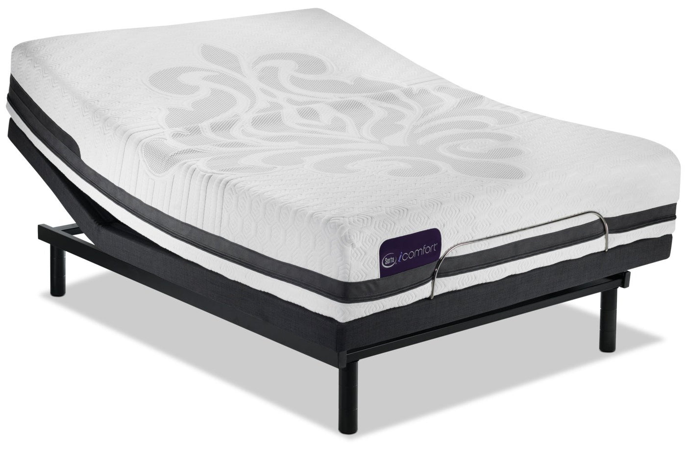 Serta iComfort Eco Peacefulness Plush TwinXL Mattress/Motion Essentials III Complete Adjustable Base