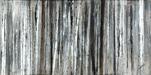 Birch Blur Wood Canvas Print (60" X 30")