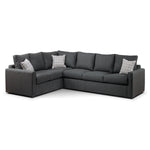 Athina 2-Piece Sectional with Right-Facing Queen Sofa Bed - Charcoal