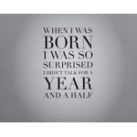 When I Was Born Canvas Print (20" X 16")