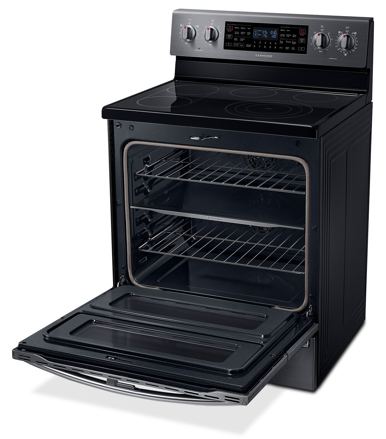 Samsung Black Stainless Steel Freestanding Electric Convection Range (5.9 Cu. Ft.) - NE59J7850WG/AC