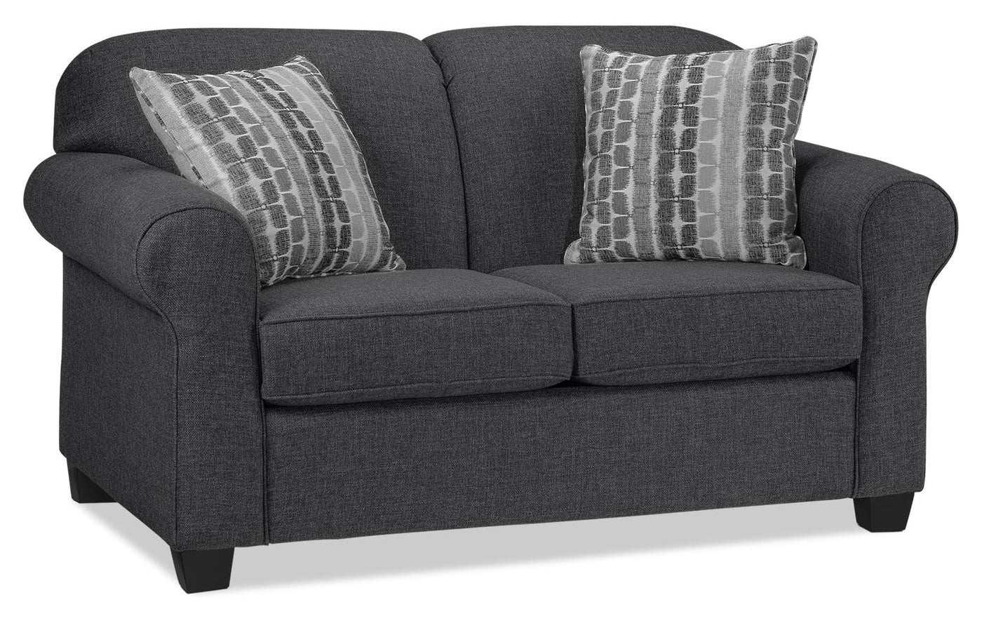 Aristotle Sofa, Loveseat and Chair Set - Graphite