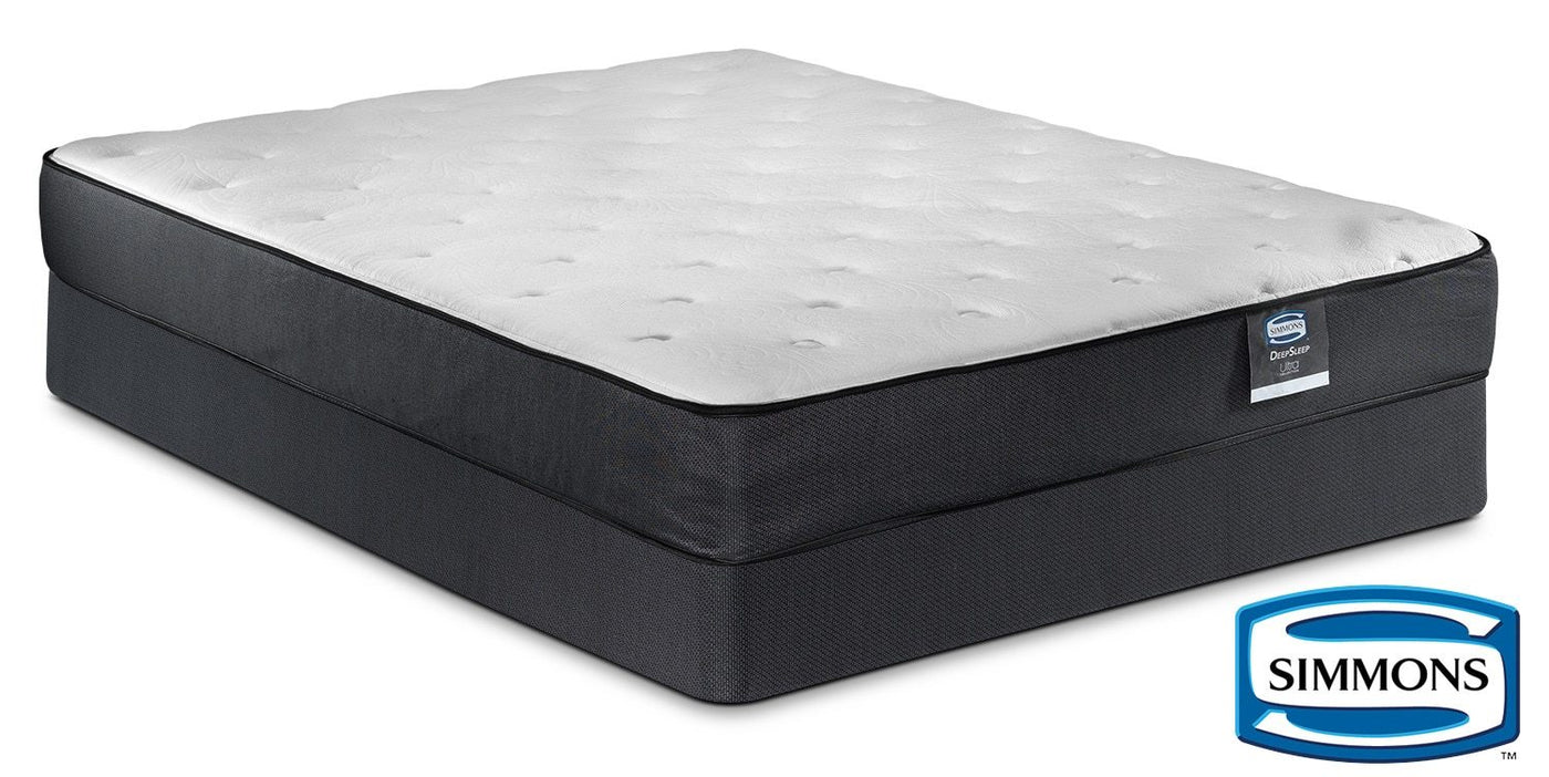 Simmons DeepSleep Ultra Nelson Firm Queen Mattress and Boxspring Set