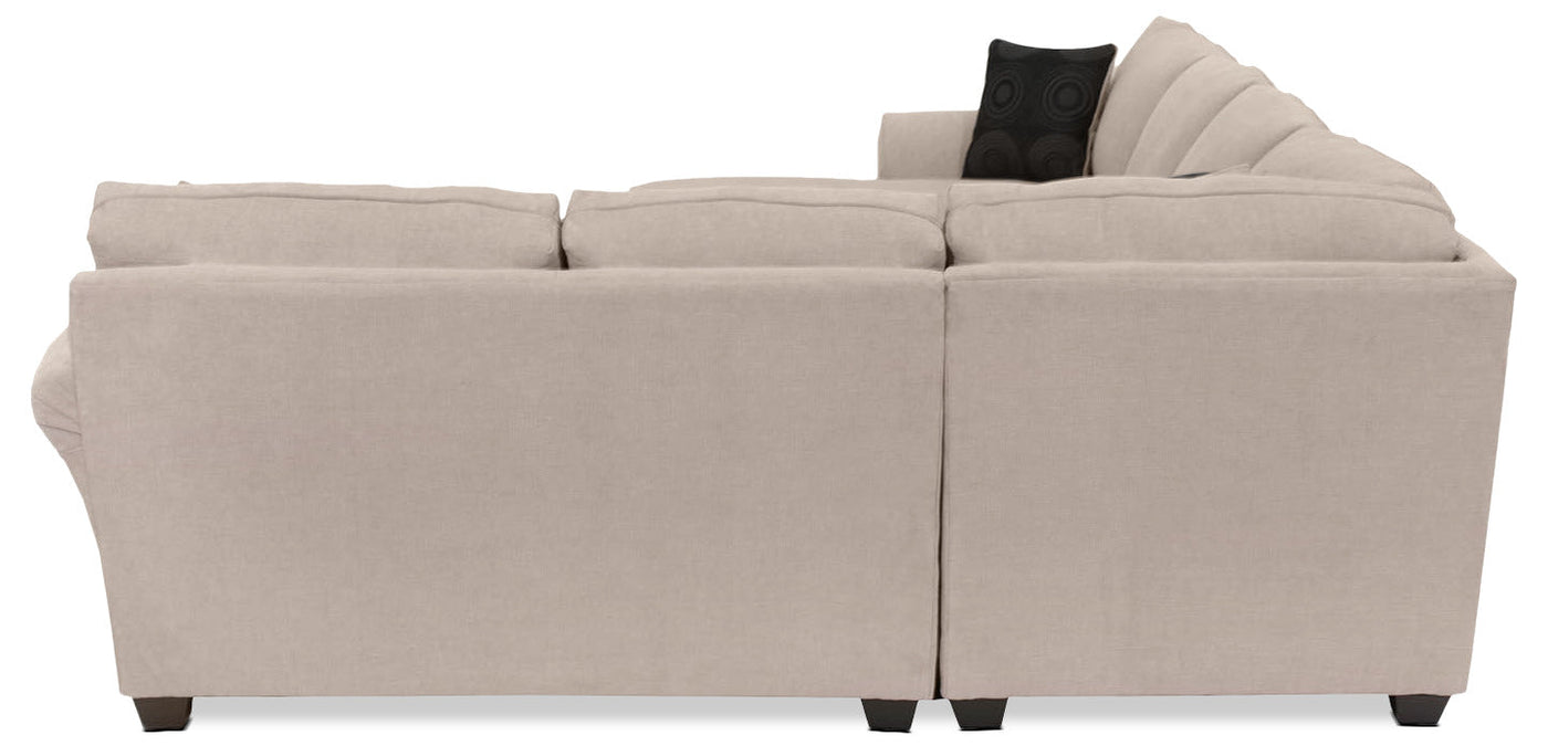 Althea 4-Piece Sectional with Left-Facing Chaise - Mocha