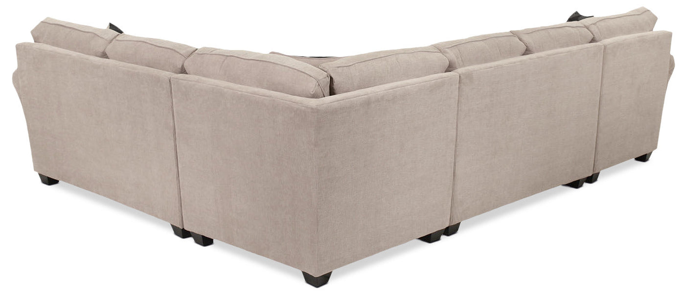 Althea 4-Piece Sectional with Left-Facing Chaise - Mocha