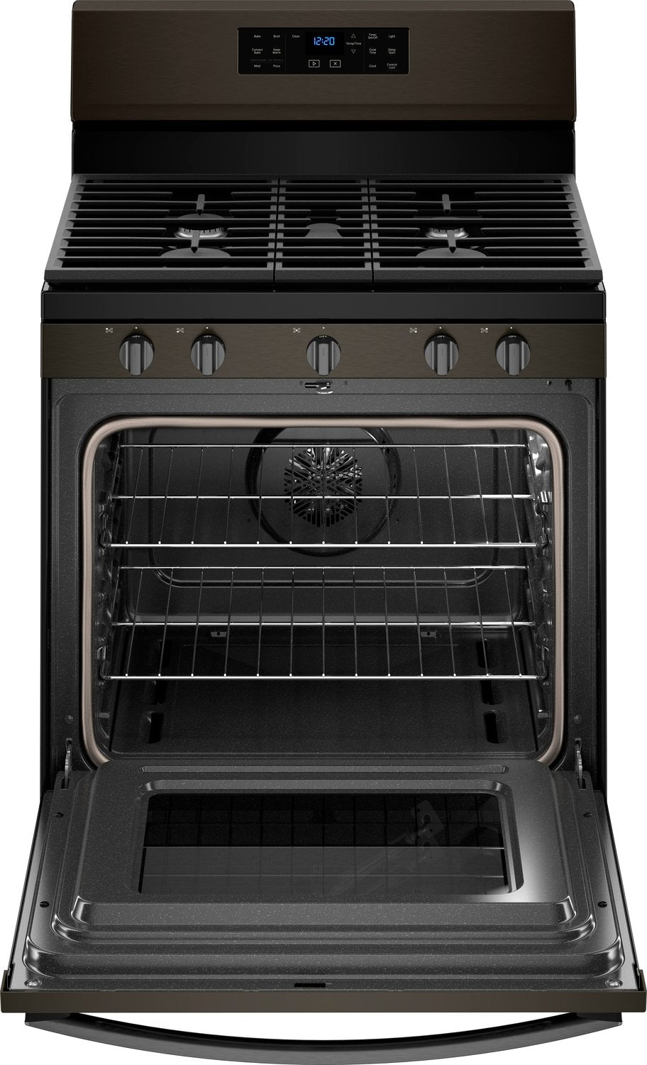 Whirlpool Black Stainless Steel Freestanding Gas Convection Range (5.0 Cu. Ft.) - WFG550S0HV