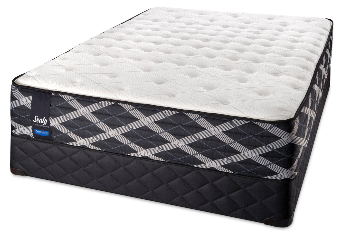 Sealy Thoughtful Hybrid Firm King Mattress and Split Low-Profile Boxspring Set