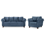 Collier Sofa and Chair Set - Cobalt Blue