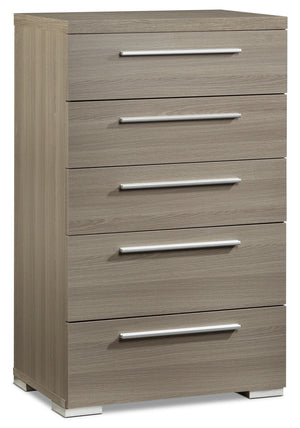 Bay Hill 5 Drawer Chest - Grey