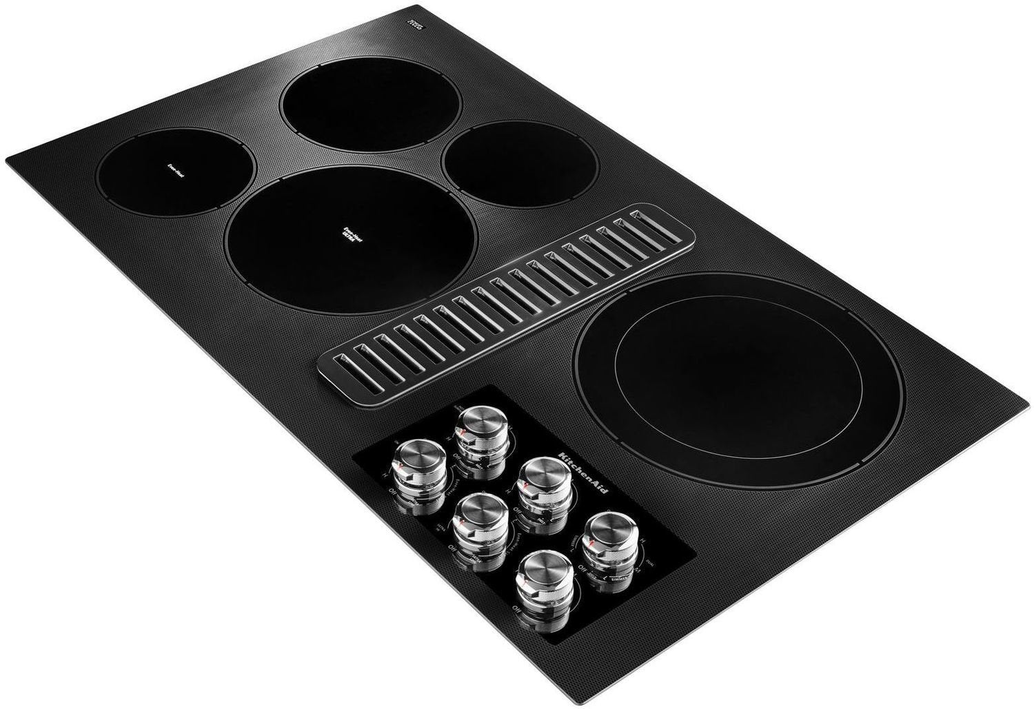 KitchenAid Black 36" Electric Downdraft Cooktop - KCED606GBL