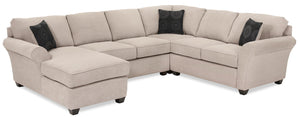 Althea 4-Piece Sectional with Left-Facing Chaise - Mocha