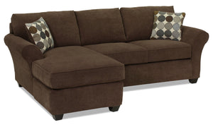 Althea 2-Piece Sectional with Left-Facing Chaise - Coffee
