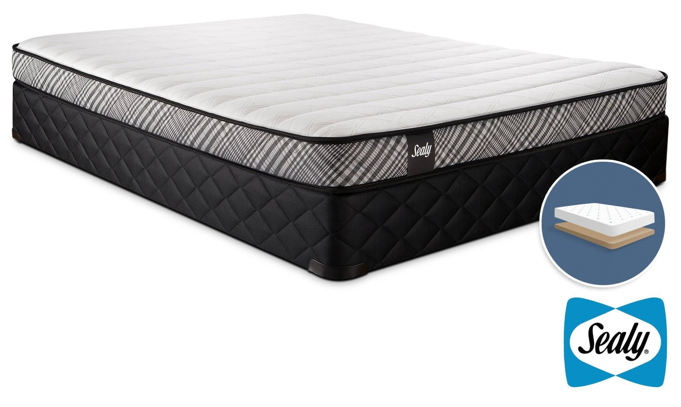 Sealy Notion Firm Full Mattress and Low-Profile Boxspring Set