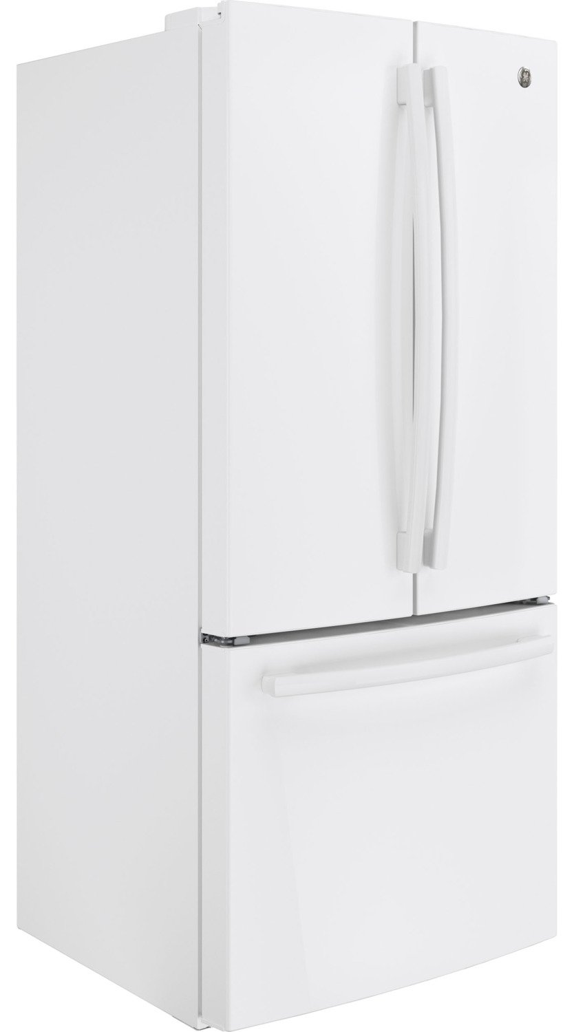 GE White Counter-Depth French Door Refrigerator (18.6 Cu. Ft.) - GWE19JGLWW