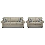 Drake Sofa and Loveseat Set - Taupe