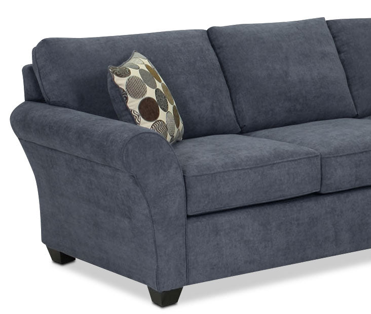 Althea 2-Piece Sectional with Right-Facing Chaise - Navy