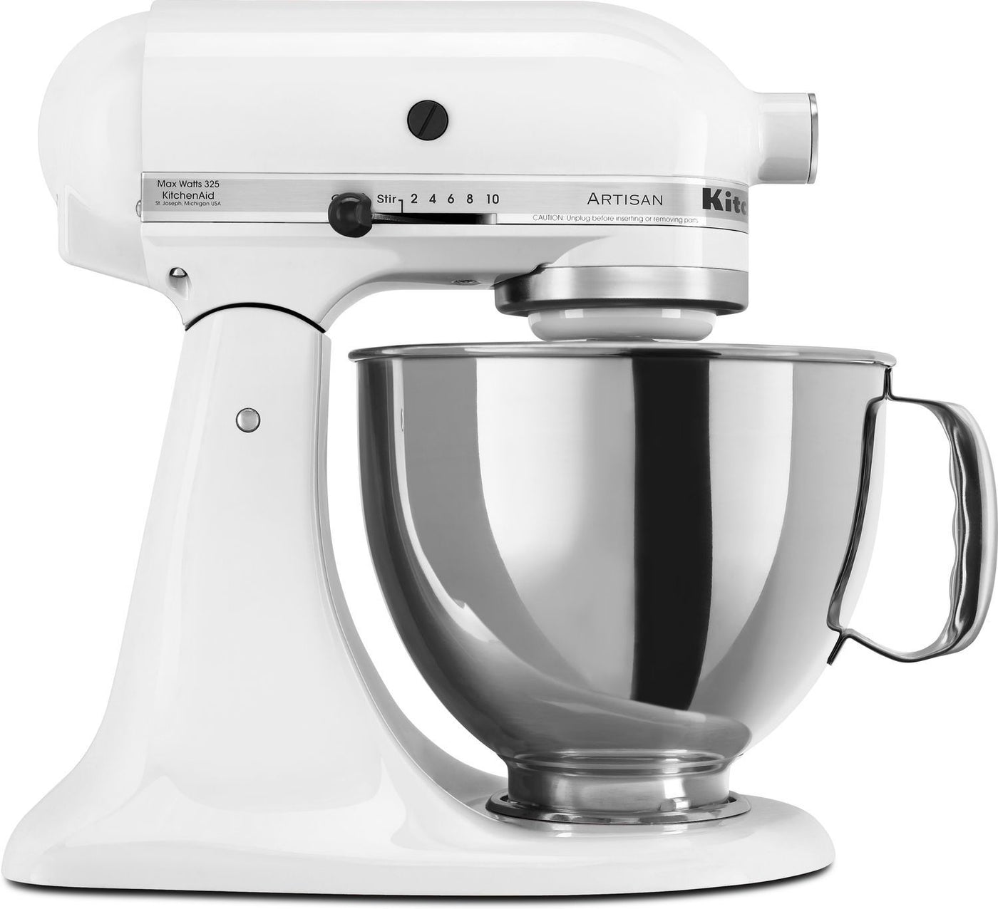 KitchenAid White 5-Quart Tilt-Head Stand Mixer - KSM150PSWH