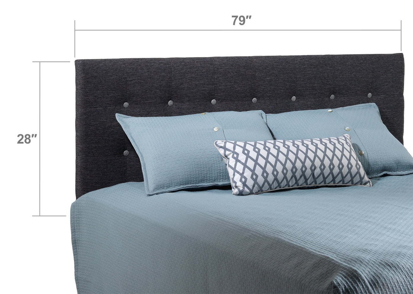 Sunup King Headboard - Charcoal