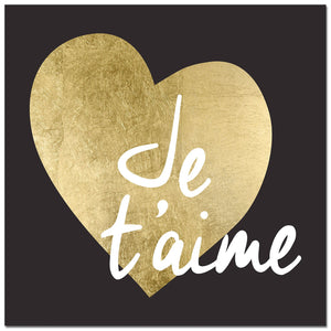 Je t'aime Canvas Print (40" X 40")
