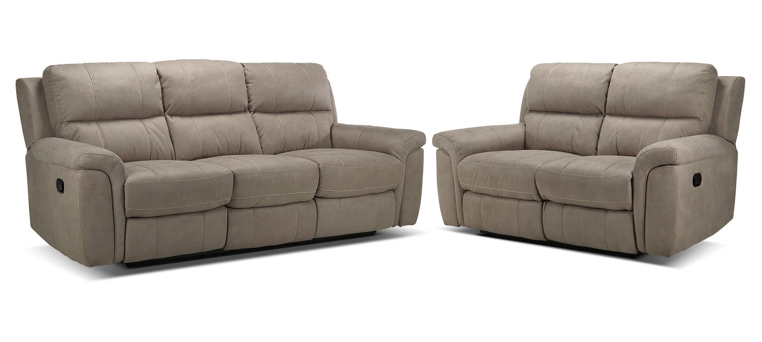 Roarke 2 Pc. Living Room Package - Silver Grey