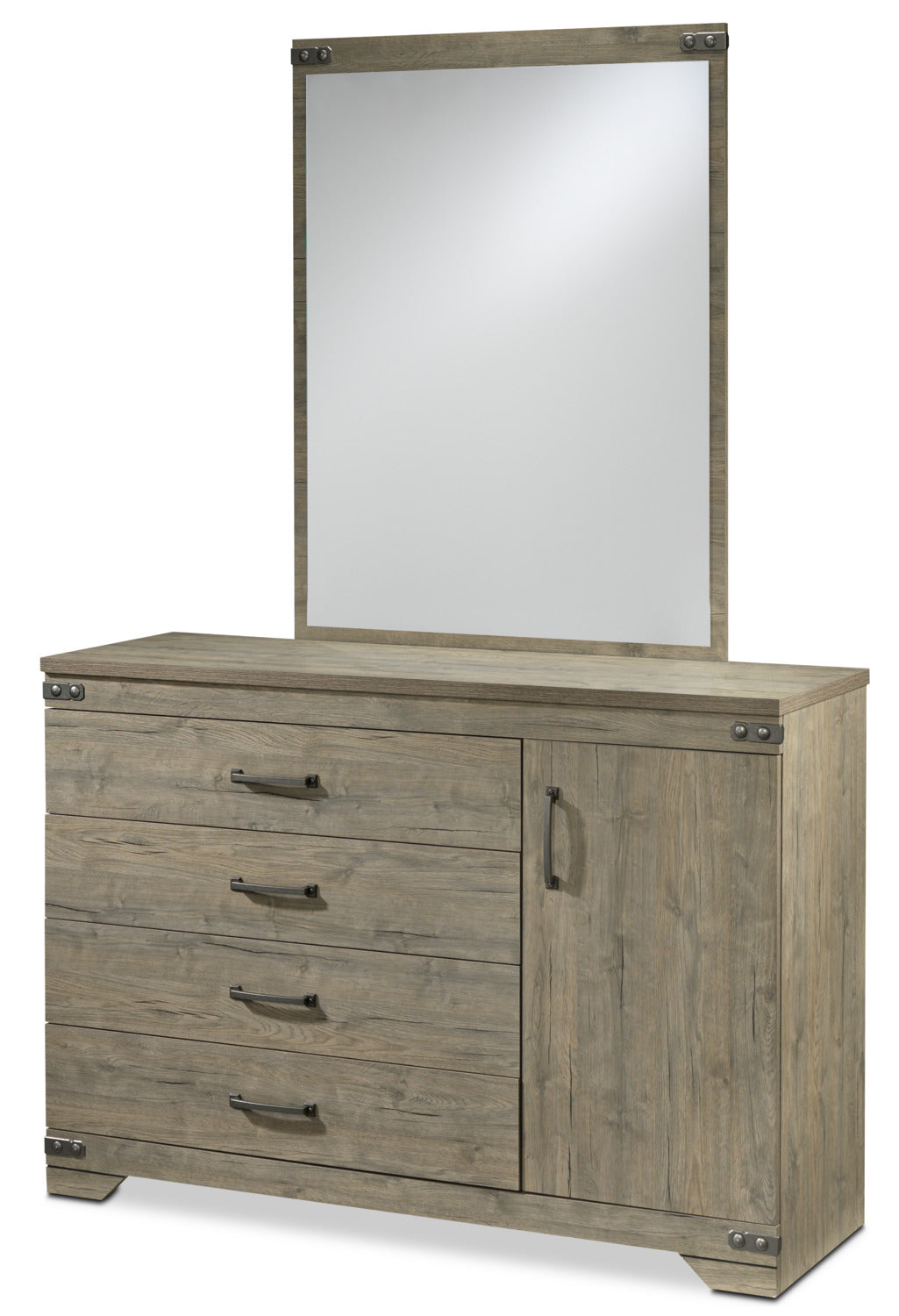 Gramado Mirror - Weathered Oak