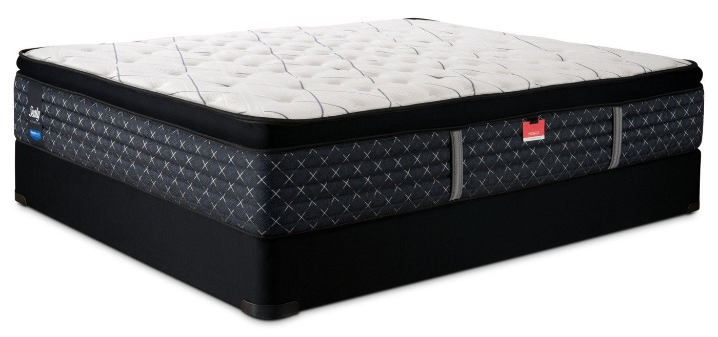 Sealy Ethos Plush Queen Mattress and Low-Profile Boxspring