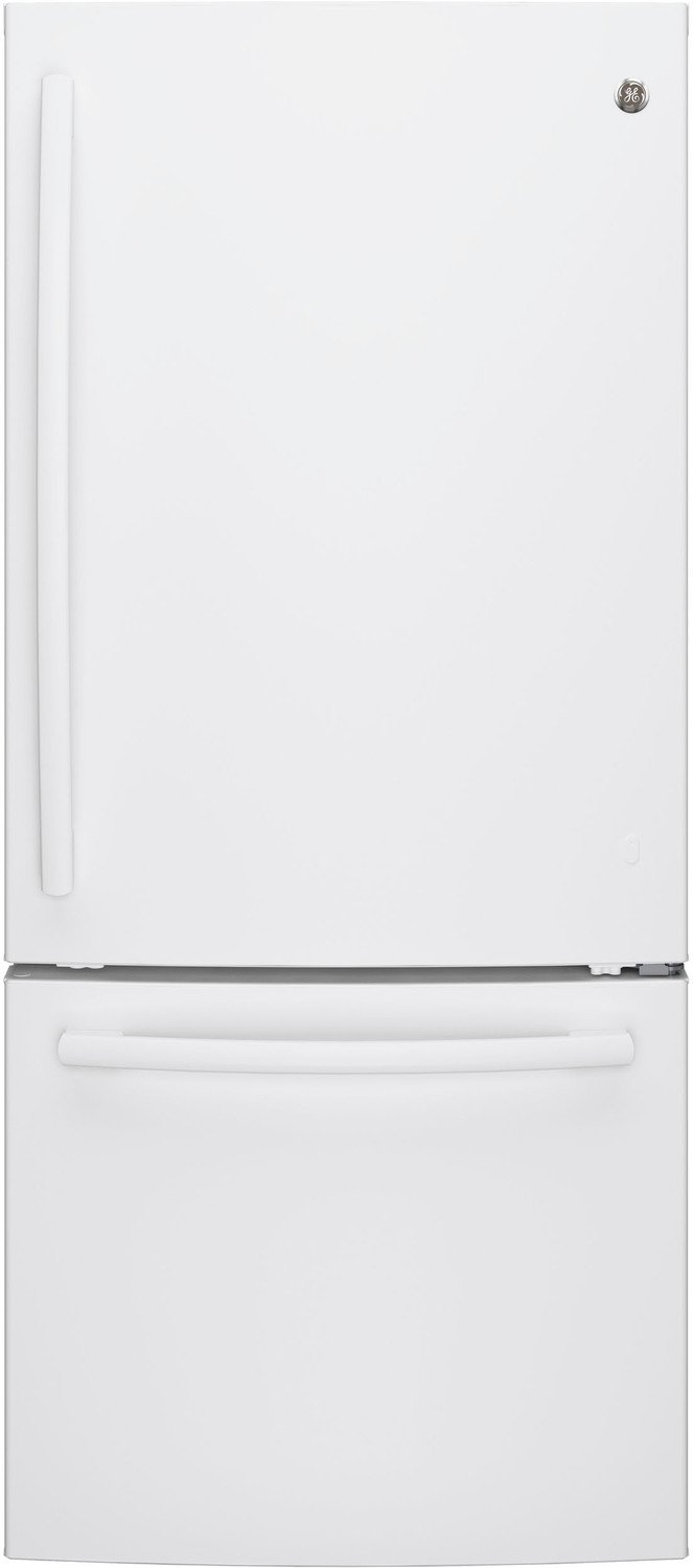 GE White BOTTOM-FREEZER REFRIGERATOR (20.9 CU. FT.) - GDE21DGKWW