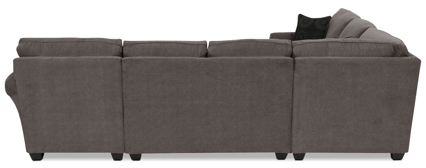 Althea 4-Piece Sectional with Right-Facing Chaise - Charcoal