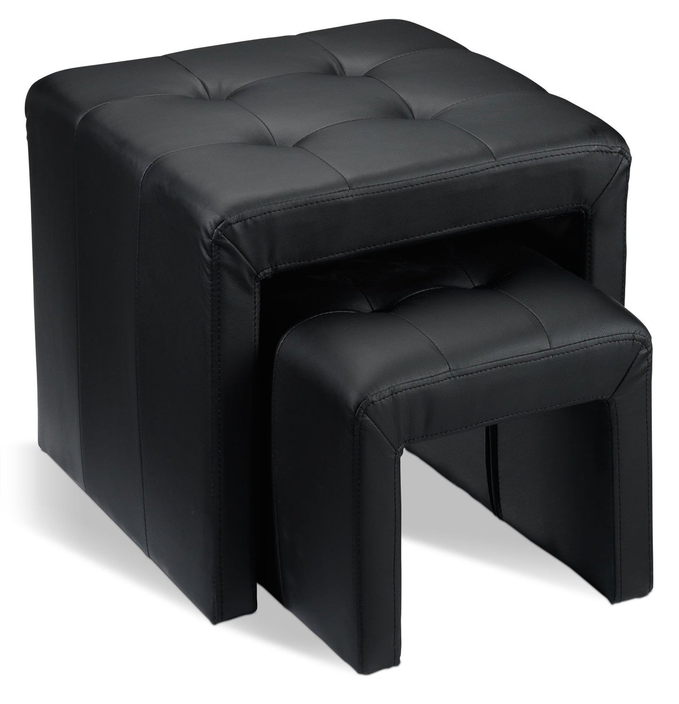 Clark Nesting Ottomans - Black