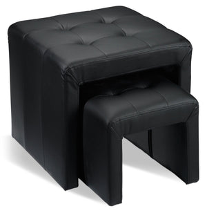 Clark Nesting Ottomans - Black