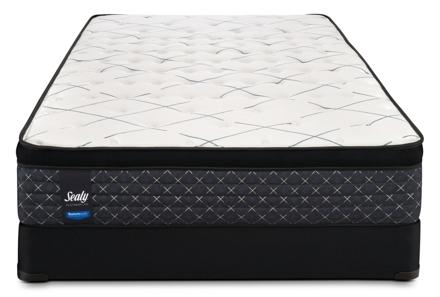 Sealy Ethos Firm King Mattress and Split Low-Profile Boxspring Set