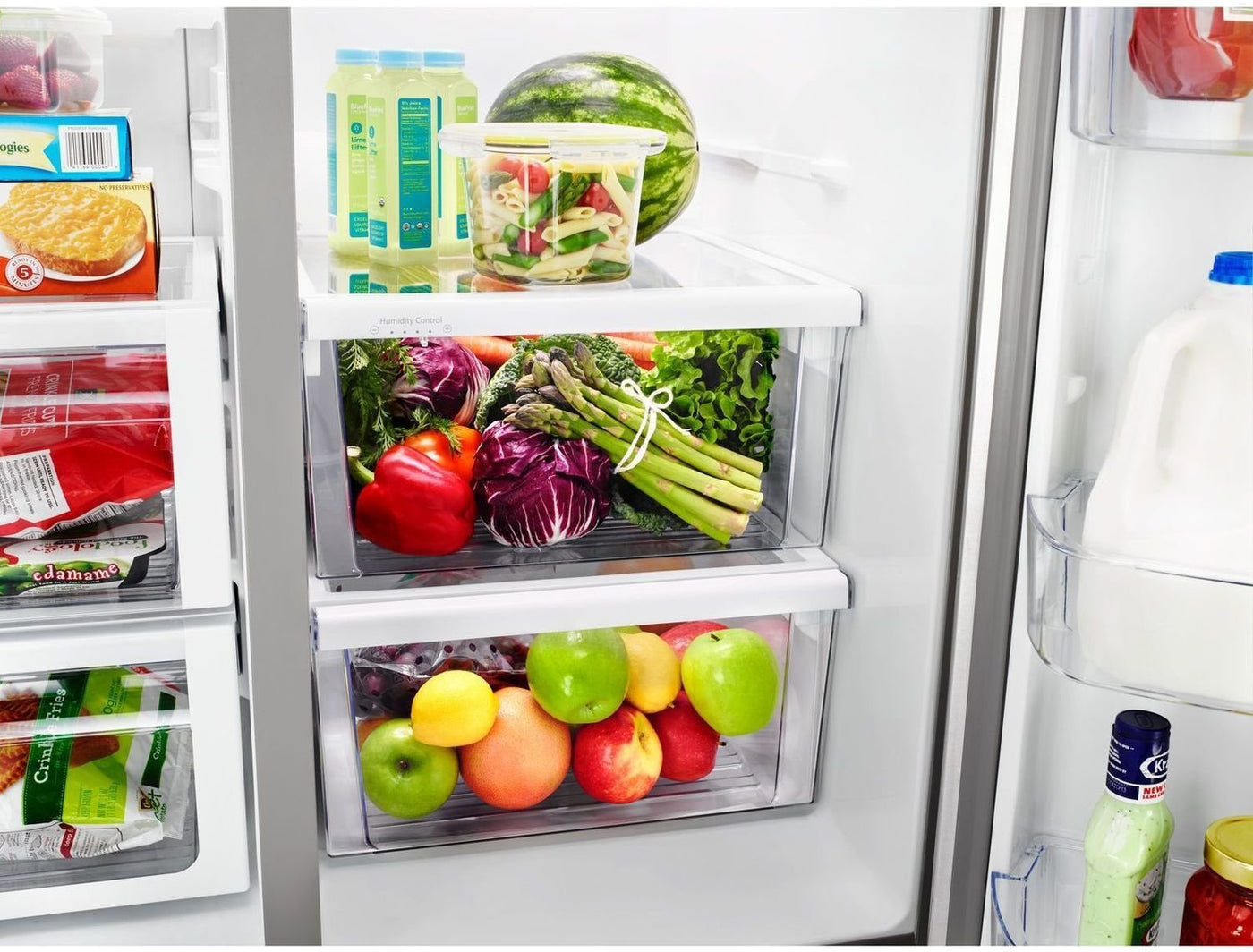 Whirlpool Black Counter-Depth Side-by-Side Refrigerator (21 Cu. Ft.) - WRS571CIHB