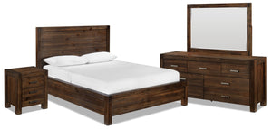 Birmingham 6-Piece King Bedroom Set - Dark Oak