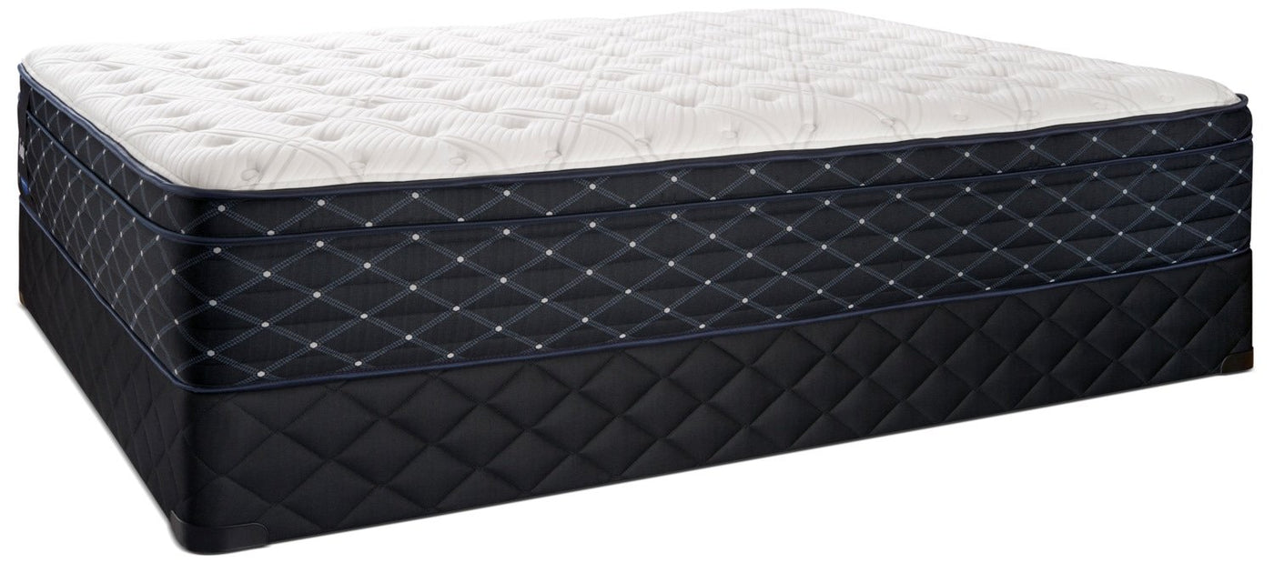 Sealy Narrative Cushion Firm King Mattress and Split Low-Profile Boxspring Set