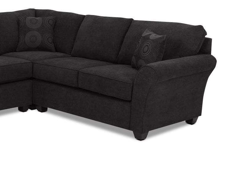 Althea 4-Piece Sectional with Left-Facing Chaise - Black