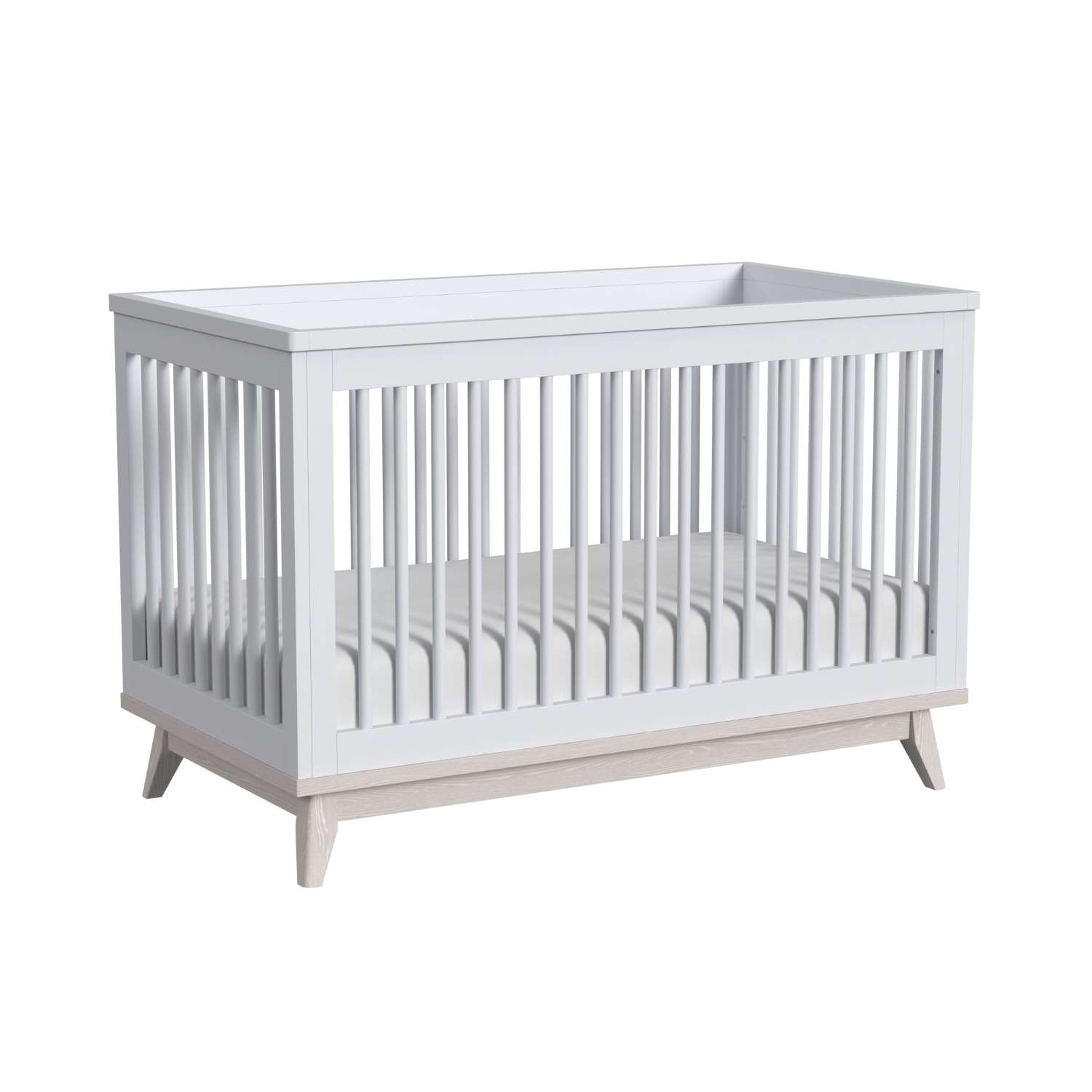 Rowan Cottage Crib with Toddler Rail - Ash Linen