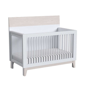 Rowan Convertible Crib with Toddler Rail - Ash Linen