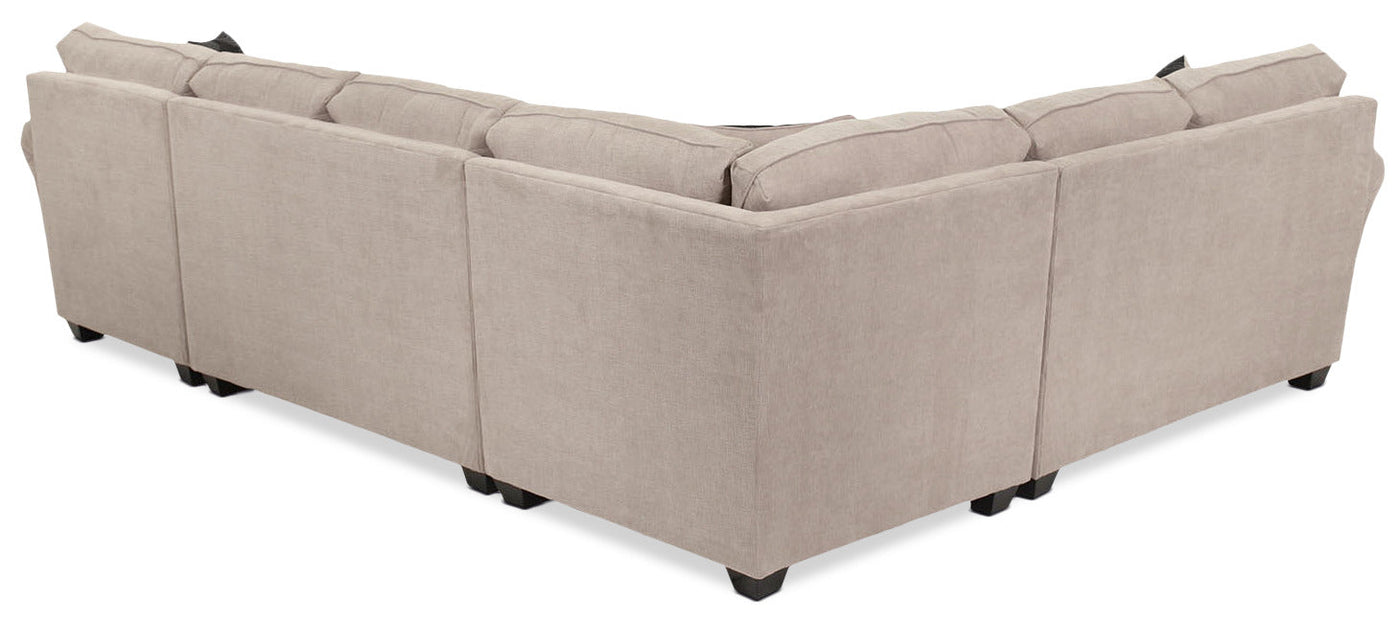 Althea 4-Piece Sectional with Right-Facing Chaise - Mocha