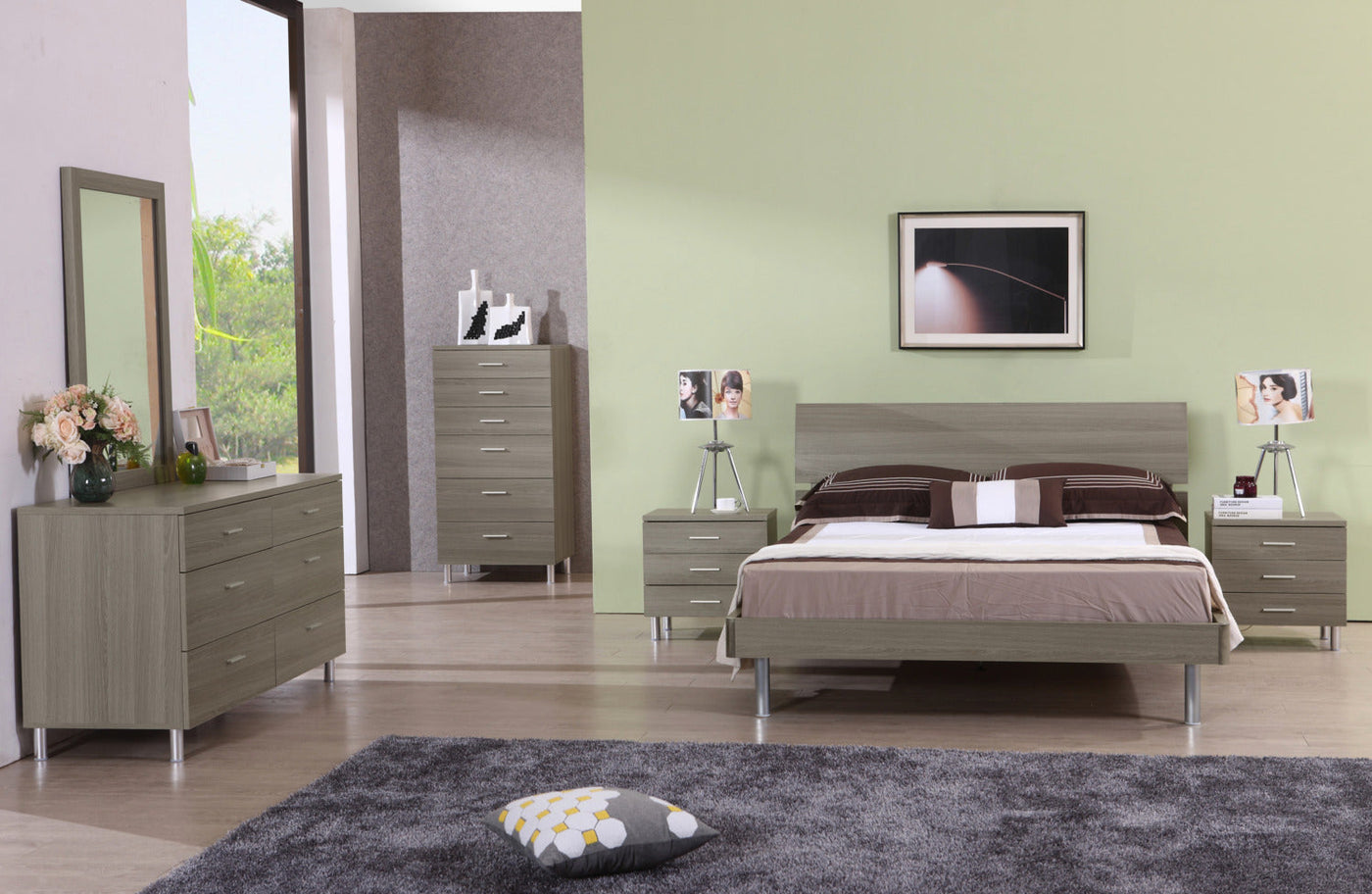 Bellmar Mirror - Grey