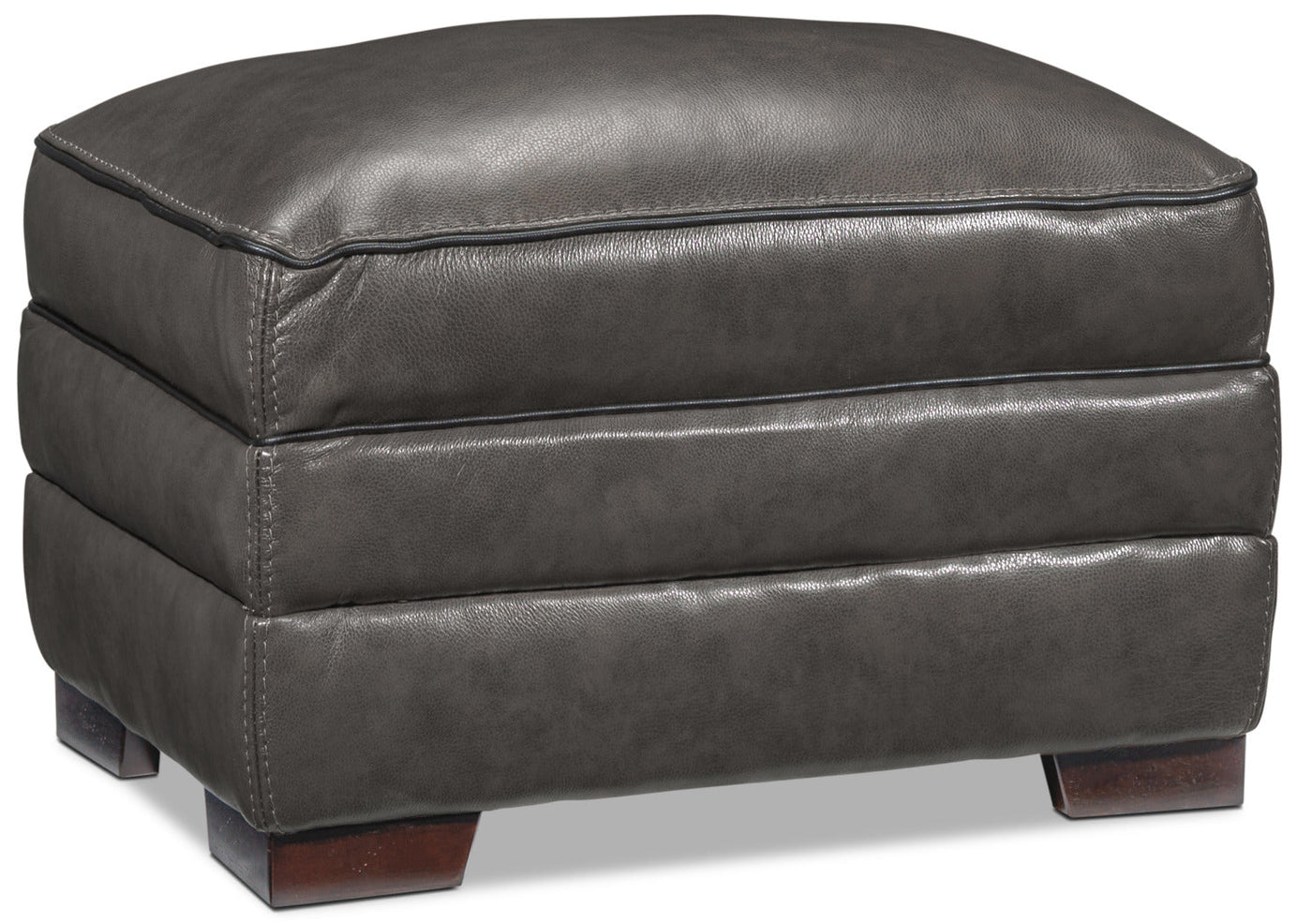 Stampede Ottoman - Charcoal