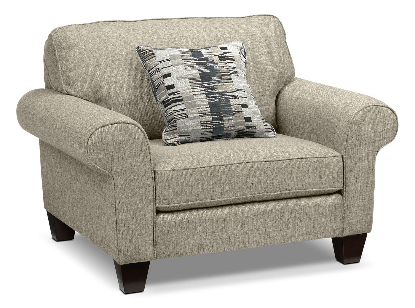 Drake Sofa and Chair Set - Taupe